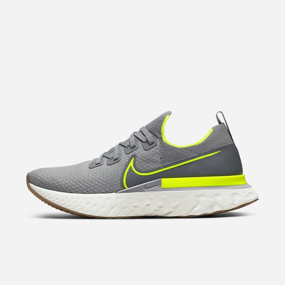 Chaussure De Fitness Nike React Infinity Run Flyknit Grise 2873-610 Particle Grey/Wolf Grey/Sail/Volt Homme | RXQ-33224245